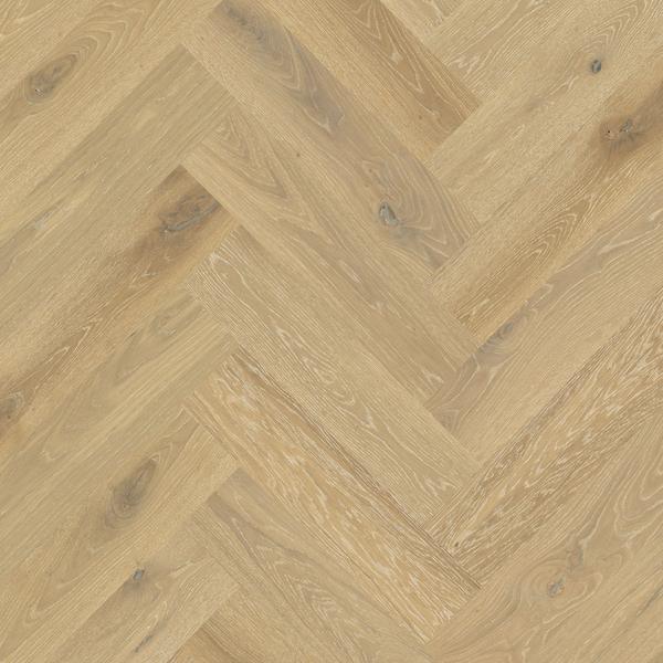 Nature's Oak Blanc herringbone