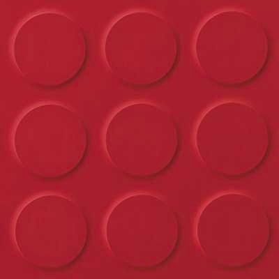 saarfloor noppe stud tile warm red 1699